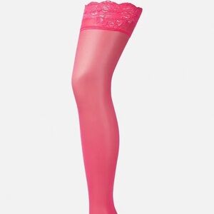 Versace Pink Lace Stockings